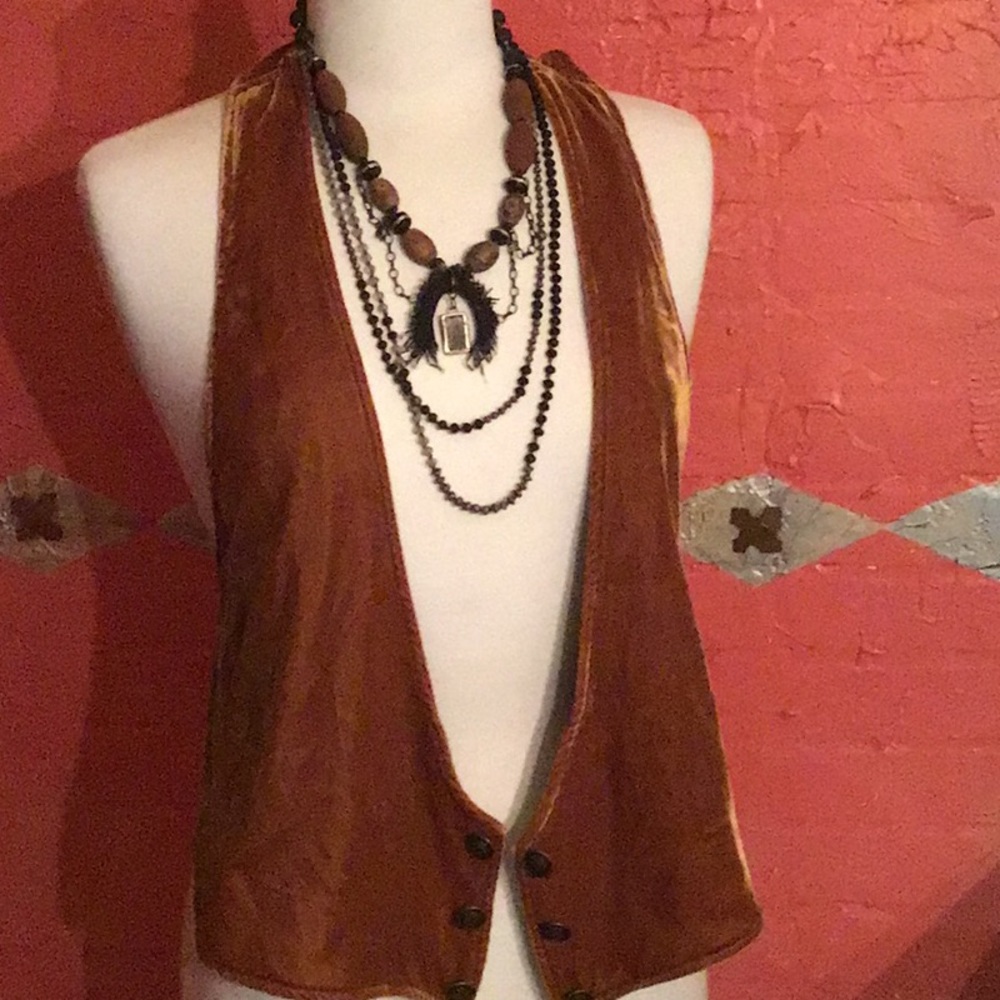 Free People velvet vest